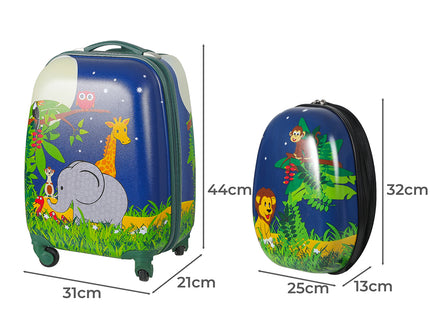 BoPeep 16''13'' 2PCS Kids Luggage Set Jungle-1910113157276372994