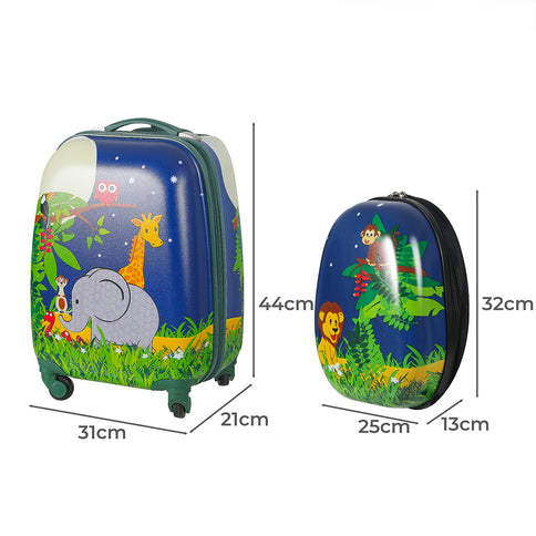 BoPeep 16''13'' 2PCS Kids Luggage Set Jungle-1910113157276372994