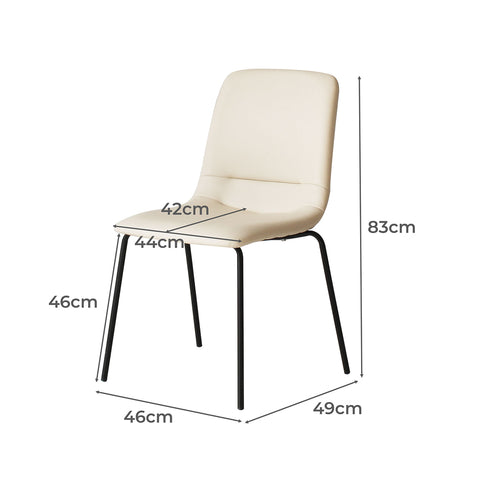 Levede Stackable Dining Chairs Kitchen Beige-1910113294455279618