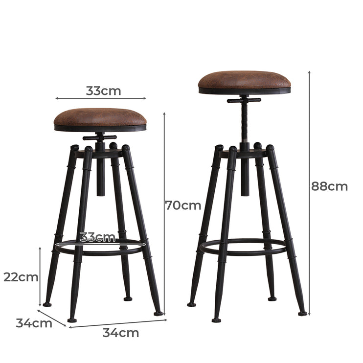 Levede 2x Industrial Bar Stools Kitchen-1973194045211676674