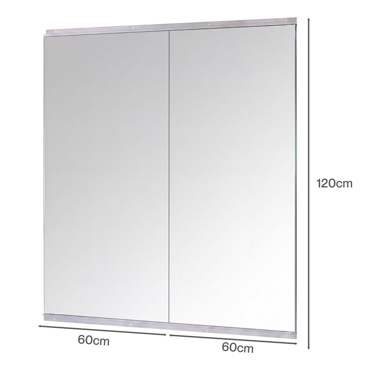 Yezi Workout Mirror Home Gym Mirror 2 Pcs Tempered Glass Full Length Wall Mount-2050059009213468674