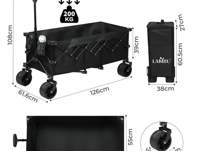 Lambu Folding Wagon Trolley Cart-1975420333745901570
