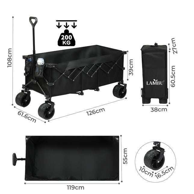 Lambu Folding Wagon Trolley Cart-1975420333745901570