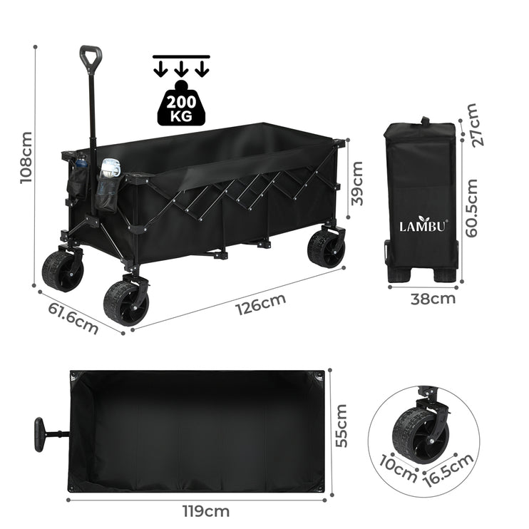 Lambu Folding Wagon Trolley Cart-1975420333745901570