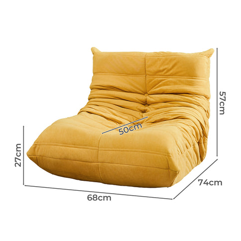 Levede Kids Floor Chair Foam Sofa Replica Single Lazy Recliner Children Couch-1864184586498609154