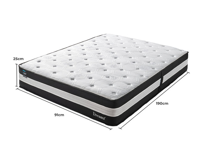 Dreamz Single Cooling Mattress 5 Zone 25cm-1864184423839305730