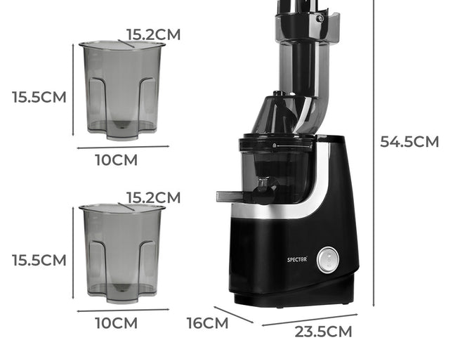 Spector Slow Juicer Cold Press Whole Black-1973193896179666946