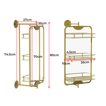 Yezi 360? Swivel Bathroom Wall Mirrors with Storage-1975420501853605890