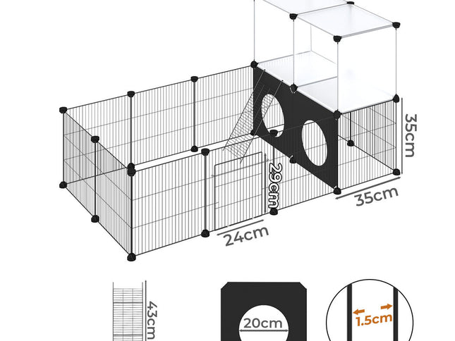 Pawz Guinea Pig Playpen Small Animal Cage DIY  Fence-2011971116020666370
