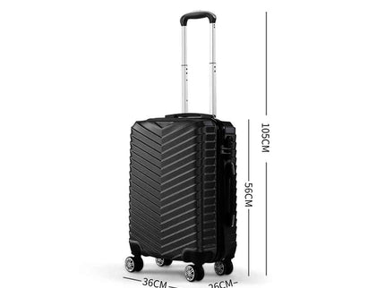 Slimbridge 20" Carry On Travel Luggage Black 20 inch-1864184359662260226