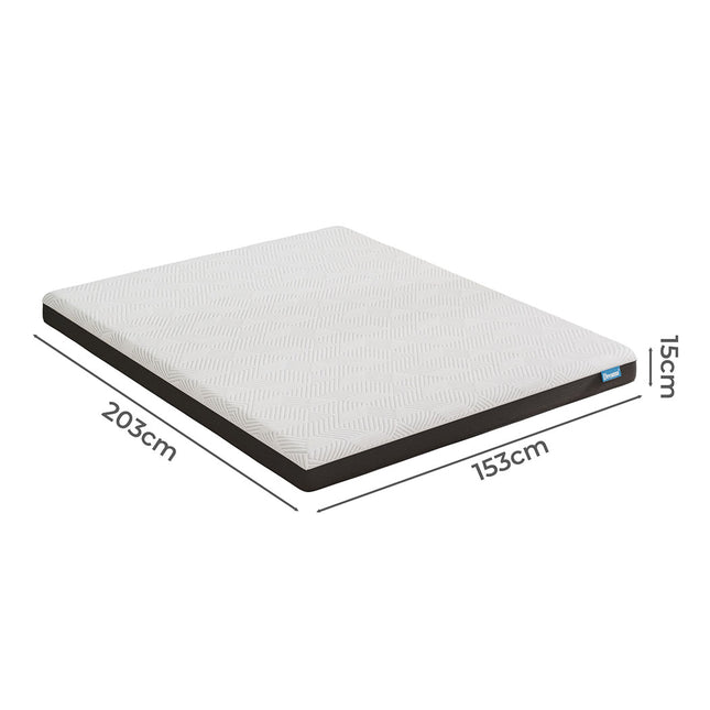 Dreamz Queen Mattress Gel Memory Foam Cooling Breathable 15cm Medium Firm-1954802369967558658