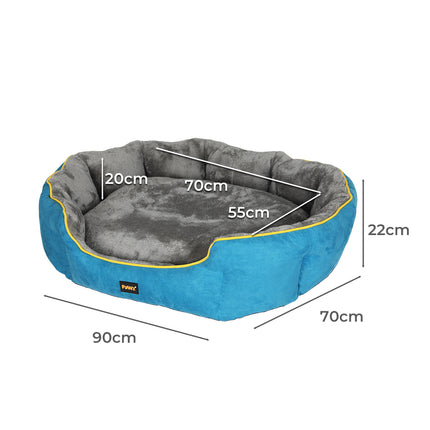 PaWz Electric Pet Heater Bed Heated L Blue Large-1975420457507229698