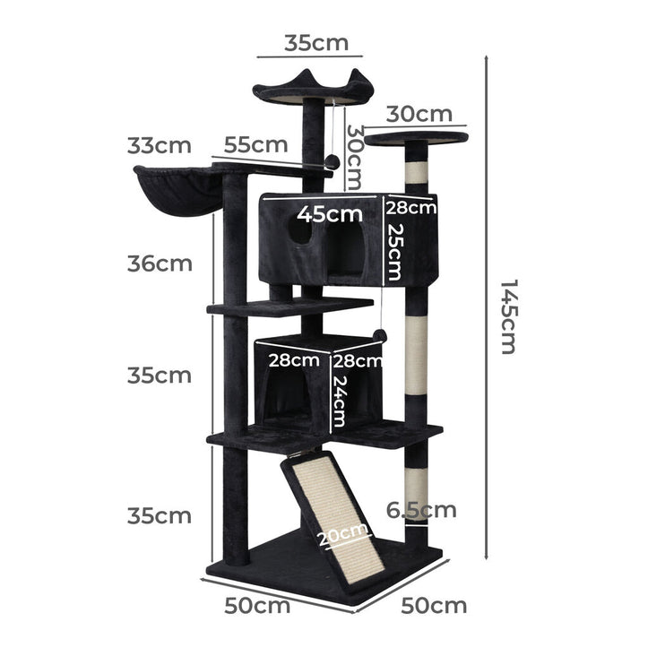 Pawz Cat Tree Scratching Post Scratcher 145cm Climbing-2029387288101916674