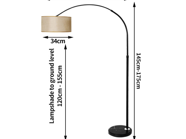 EMITTO Modern LED Floor Lamp Reading Grey-1973193953419333634