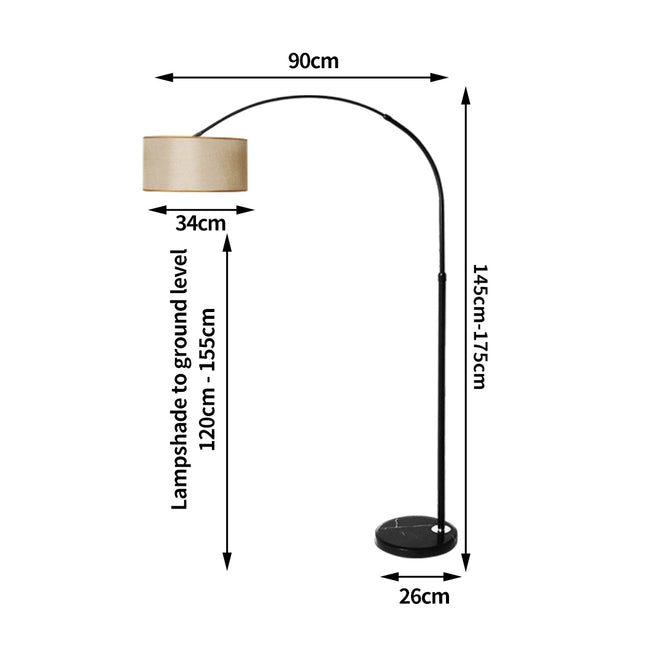 EMITTO Modern LED Floor Lamp Reading Grey-1973193953419333634