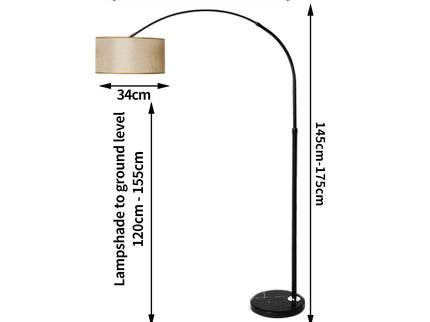 EMITTO Modern LED Floor Lamp Reading Grey-1864184390356176898