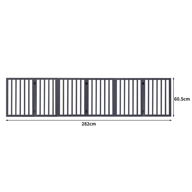 PaWz Wooden Pet Gate Dog Fence Safety Grey 100 Pack-1954802529569214466