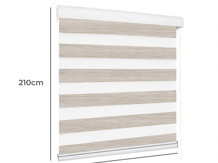 Marlow Blackout Zebra Roller Blind Curtains 180x210 Beige-1942353389123932162
