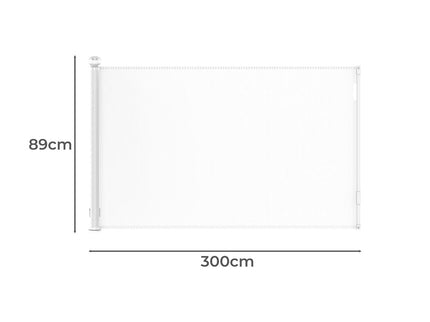 BoPeep Retractable Baby Safety Gates 300cm White 300 cm-1864184339819008002