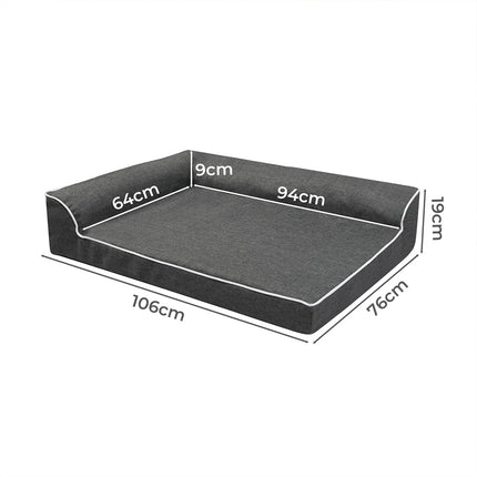 Pawz Orthopedic Dog Bed XL Grey-1973193488224882690