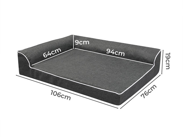 Pawz Orthopedic Dog Bed XL Grey-1973193488224882690