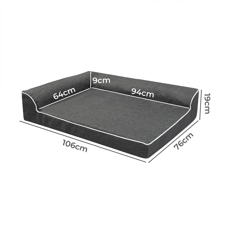 Pawz Orthopedic Dog Bed XL Grey-1973193488224882690