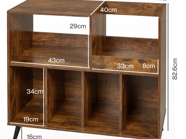 Levede Record Player Stand Vinyl Holder Cabinet Turntable Table 300+ Albums-2061251861998080002