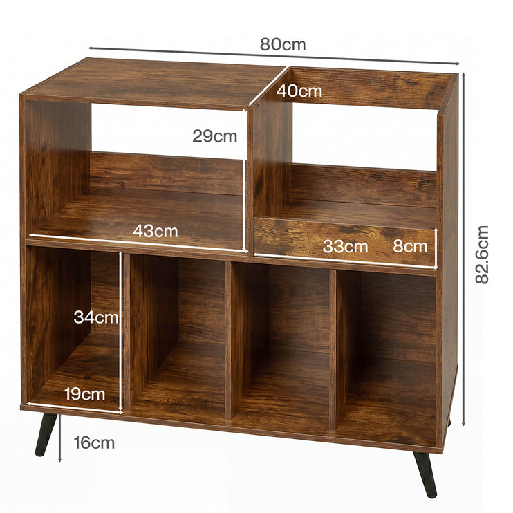 Levede Record Player Stand Vinyl Holder Cabinet Turntable Table 300+ Albums-2061251861998080002