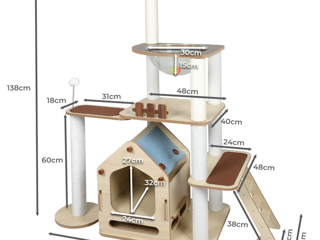 PaWz Cat Tree Scratching Post Scratcher-1973193674019966978