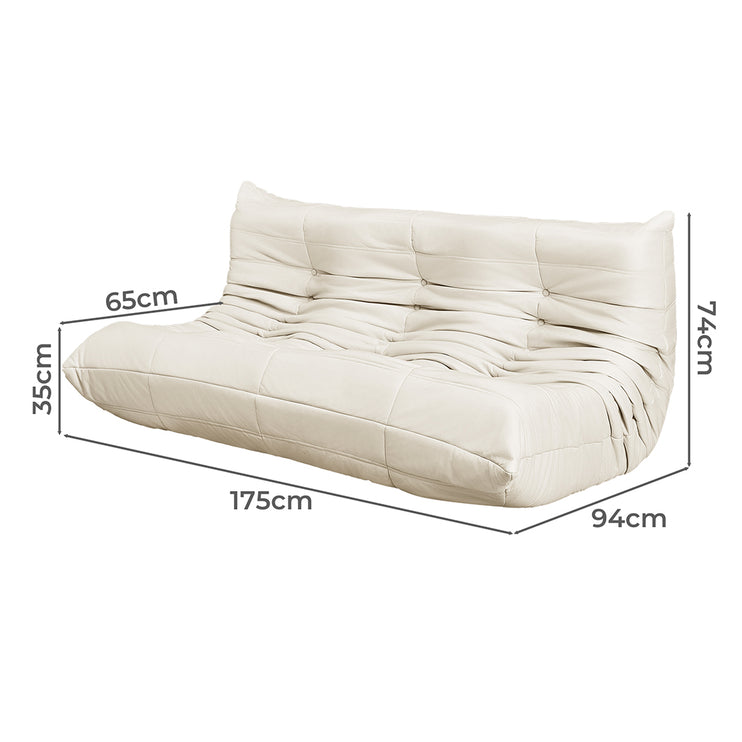 Levede 3 Seaters Floor Sofa Caterpillar Lounge-1975420379249905666
