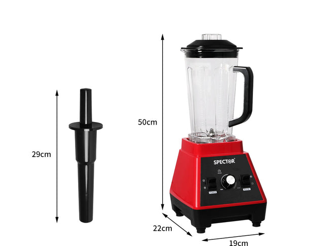 Spector 2L Commercial Blender Mixer Red-1973194014291267586