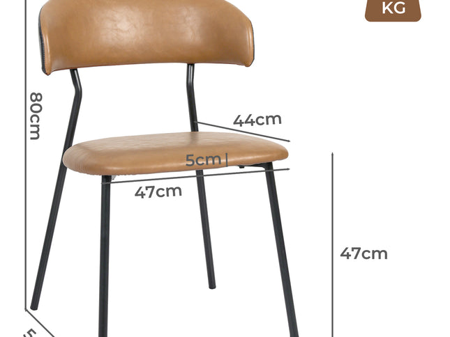 Levede 4x PU Leather Dining Chairs Kitchen Lounge-2006732800698486786