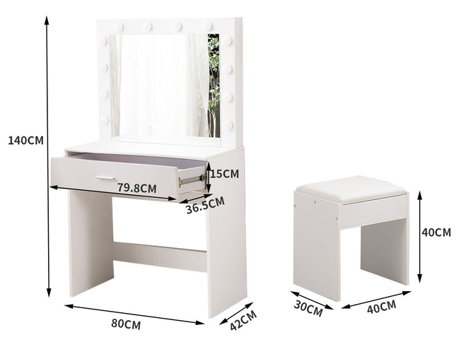 Levede Dressing Table Set Makeup Mirror-1975420373797310466