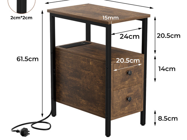 Levede Side Table Narrow Coffee End Table-1975420335440400386