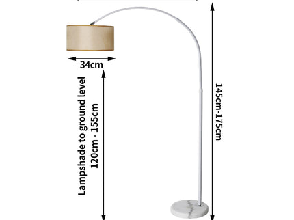 EMITTO Modern LED Floor Lamp Reading Beige-1864184390490394626