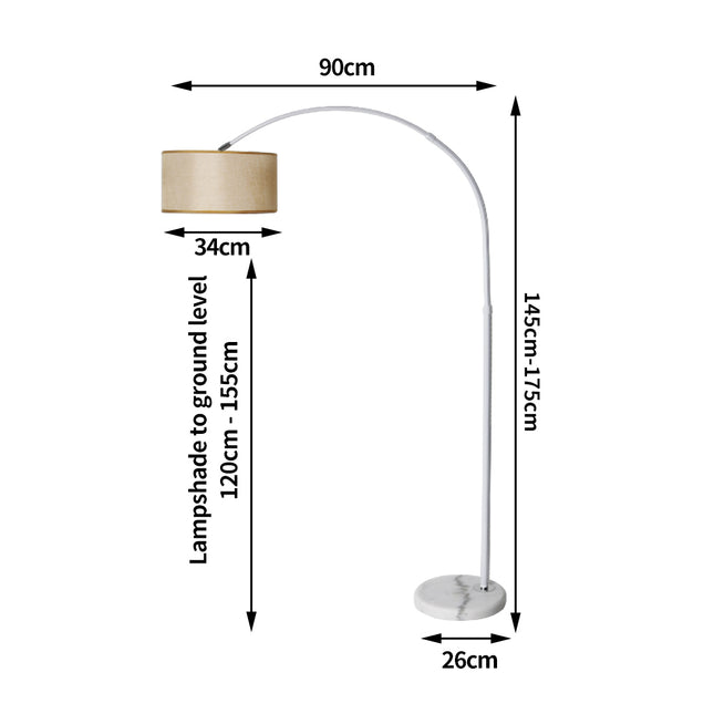 EMITTO Modern LED Floor Lamp Reading Beige-1973193953608077314