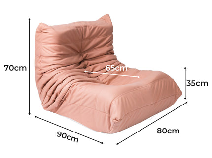 Levede Accent Sofa Floor Chair Caterpillar Pink-1831592529162801154
