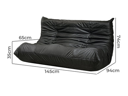 Levede 2 Seaters Floor Sofa Caterpillar Lounge-1864184585500364802