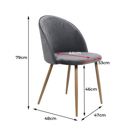 Levede 6x Dining Chairs Seat French Grey-2006732720910241794