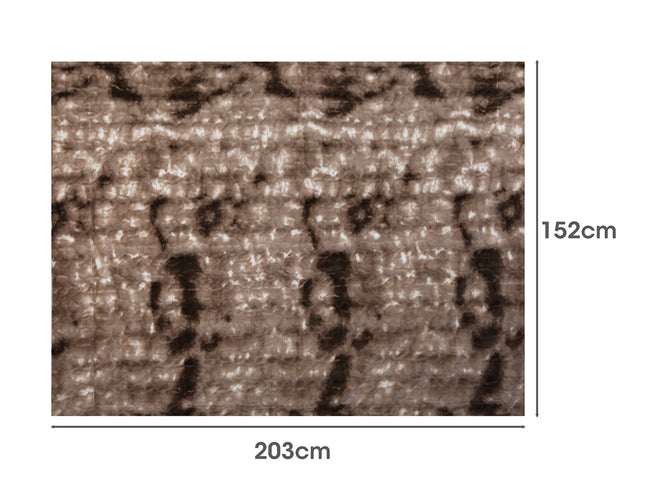 Dreamz Luxury Tie-dyed Blanket Brown 152cm x 203cm-1910112187532316674