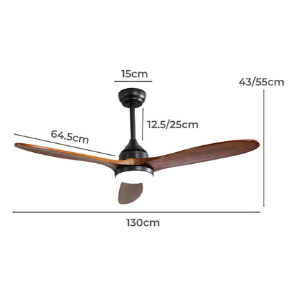 Spector 52'' Ceiling Fan DC Motor LED Walnut-1973193857512378370