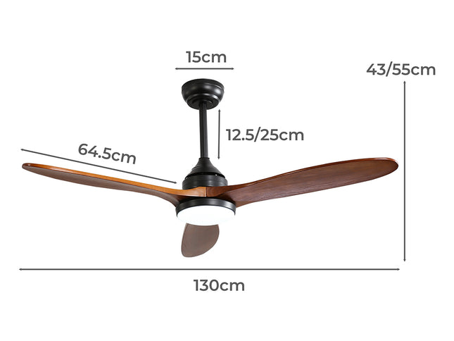 Spector 52'' Ceiling Fan DC Motor LED Walnut-1973193857512378370