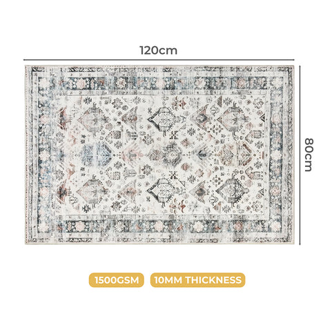 Marlow  Floor Rug Vintage Short Pile Washable Carpet Soft Plush Non Slip 80X120-1910112209896345602