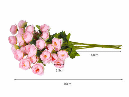 Lambu Artificial Flowers Silk Roses Pink-1864184606341861378