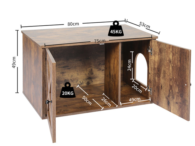 PaWz Enclosed Cat Litter Cabinet Box-1973193662833758210