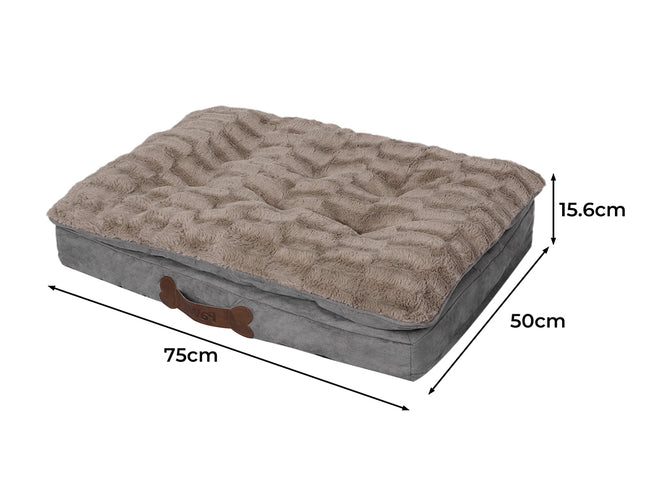 PaWz Dog Calming Bed Pet Cat Removable S Khaki Small-1864184509000454146
