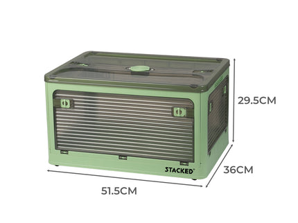 55L Storage Boxes Stackable Container M Green Medium-1864184614084546562
