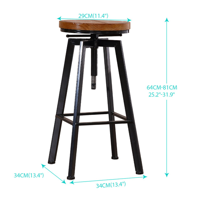 Levede 2x Bar Stools Industrial Kitchen-1975420482605944834