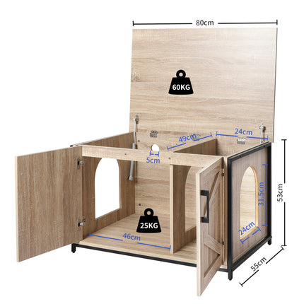 PaWz Enclosed Cat Litter Cabinet Box-1973193663018307586