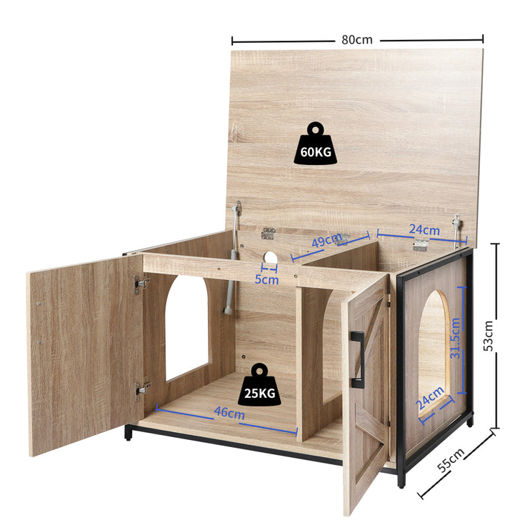 PaWz Enclosed Cat Litter Cabinet Box-1973193663018307586